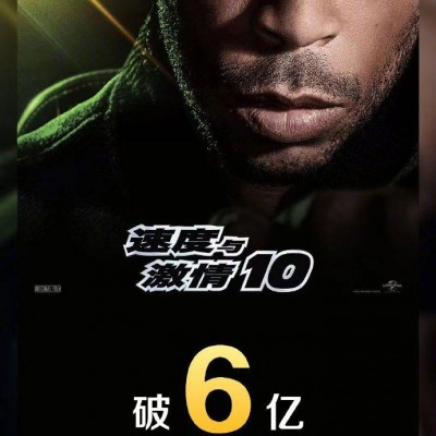 《速度与激情10》中国内地票房最新突破6亿元